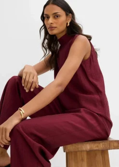 Long-Top aus strukturiertem Viskose-Mix