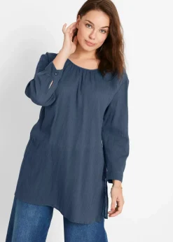 Long-Tunika aus Baumwolle