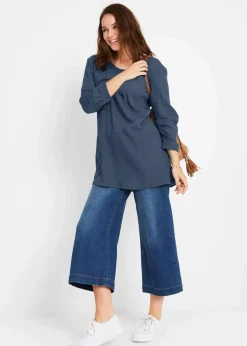 Long-Tunika aus Baumwolle