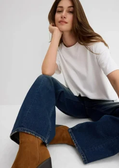 Loose Straight-Jeans High Waist, Low Stretch