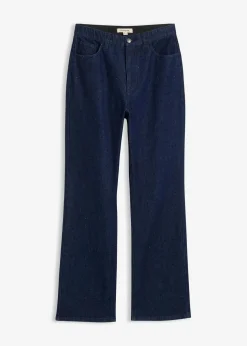 Loose Straight-Jeans High Waist, Bequembund mit Strass