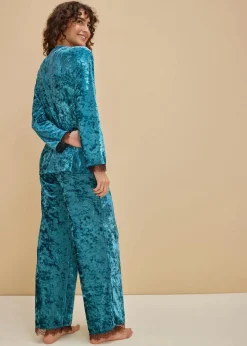 Loungewear Hausanzug aus schimmerndem Samt