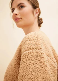 Loungewear Hausanzug aus Fleece mit Stickerei