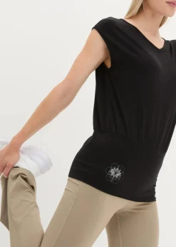 Loungewear-Shirt mit weitem Bund