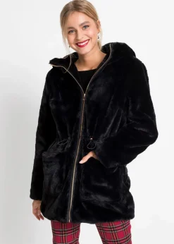 Lässige Fellimitat-Jacke