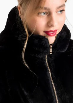 Lässige Fellimitat-Jacke
