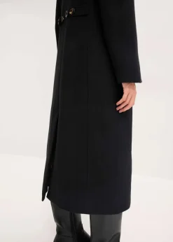 Mantel aus Wollimitat in Maxilänge