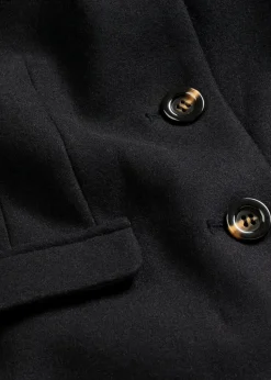 Mantel aus Wollimitat in Maxilänge