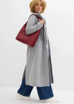 Mantel aus Wollimitat, Maxi-Länge