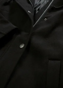 Mantel aus Wollimitat, Maxi-Länge