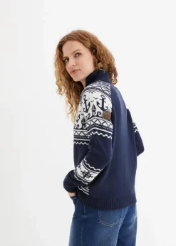 Maritimer Norweger-Pullover