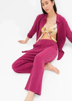Marlenehose aus Baumwoll-Musselin