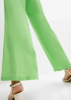 Marlenehose aus luftigem Leinen-Mix