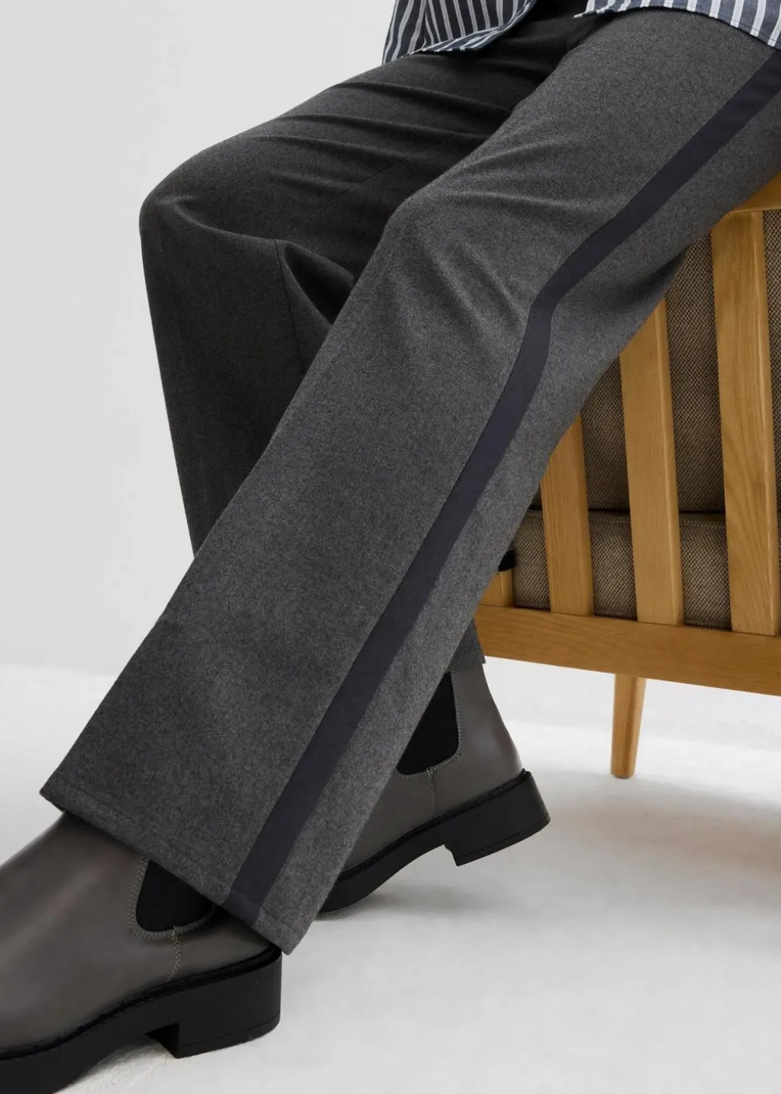 Marlenehose in Wolloptik