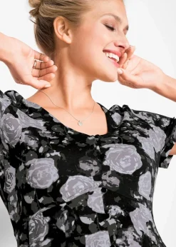 Maxi- Shirt- Kleid, kurzarm