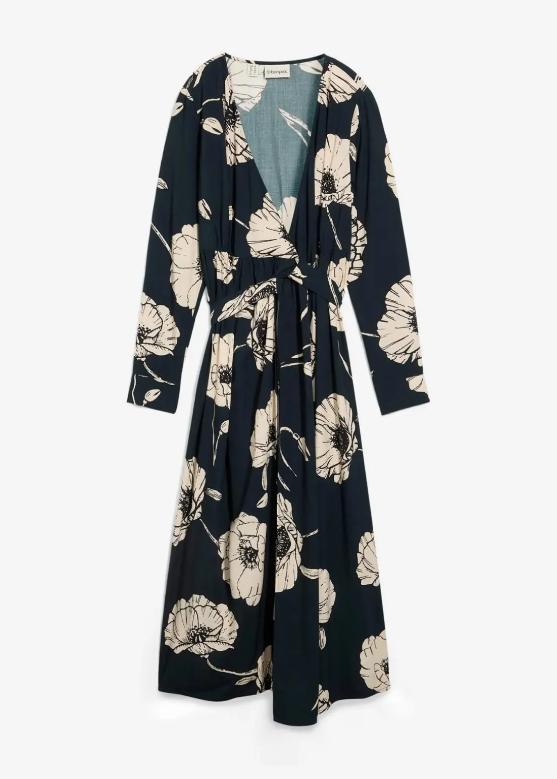 Maxi- Wickelkleid für die Schwangerschaft und danach