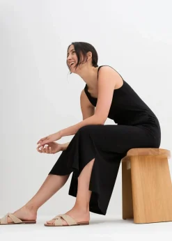 Maxikleid aus Baumwoll- Viskose Mischung