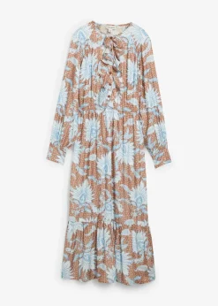 Maxikleid aus feinem Viskose-Mix