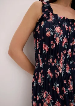 Maxikleid aus fließendem Viskose-Mix