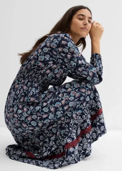 Maxikleid aus fließender Viskose