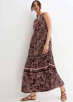 Maxikleid aus fließender Viskose