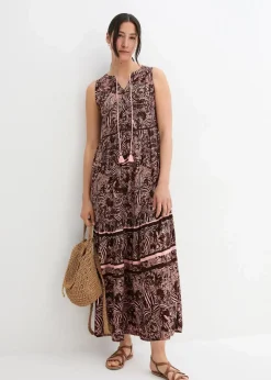 Maxikleid aus fließender Viskose