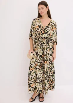 Maxikleid aus fließender Viskose mit Pailletten