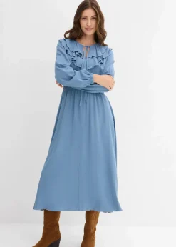 Maxikleid aus fließender Viskose