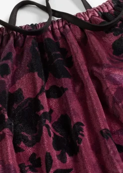 Maxikleid aus glänzendem Samt