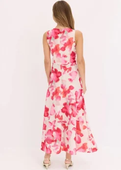 Maxikleid aus glänzendem Satin