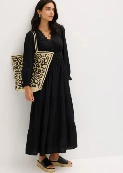 Maxikleid aus reiner Viskose