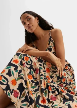 Maxikleid aus softem Viskose-Mix