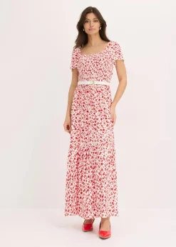 Maxikleid aus Viskose-Mix