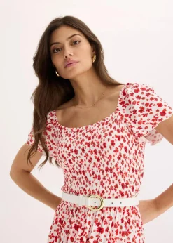 Maxikleid aus Viskose-Mix