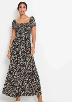 Maxikleid aus Viskose-Mix