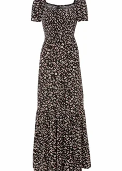 Maxikleid aus Viskose-Mix