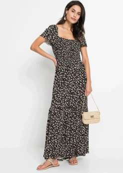 Maxikleid aus Viskose-Mix