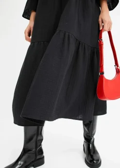 Maxikleid aus weichem Musselin