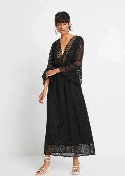 Maxikleid in Crochet-Optik