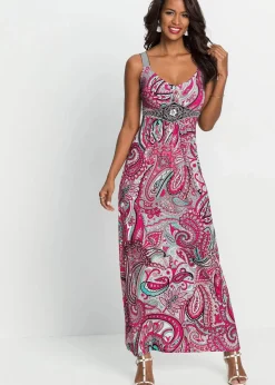 Maxikleid mit Applikationen