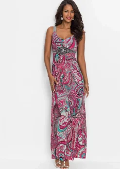 Maxikleid mit Applikationen