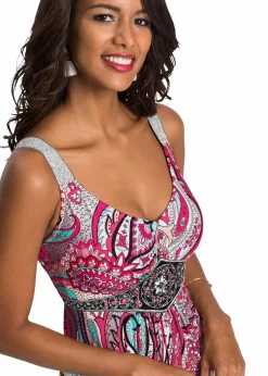 Maxikleid mit Applikationen