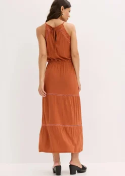 Maxikleid mit Crochet-Einsätzen