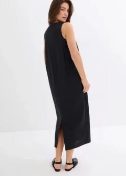 Maxikleid mit Eingriffstaschen aus Viskose-Mix