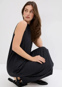 Maxikleid mit Eingriffstaschen aus Viskose-Mix