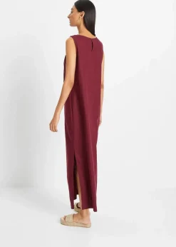 Maxi-Kleid mit Leinen