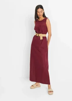 Maxi-Kleid mit Leinen