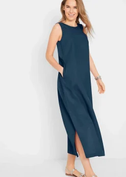 Maxi-Kleid mit Leinen