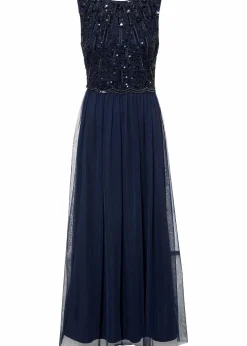 Maxikleid mit Paillettenstickerei