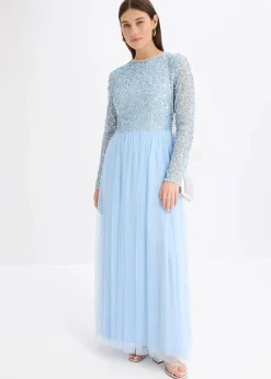 Maxikleid mit Paillettenstickerei